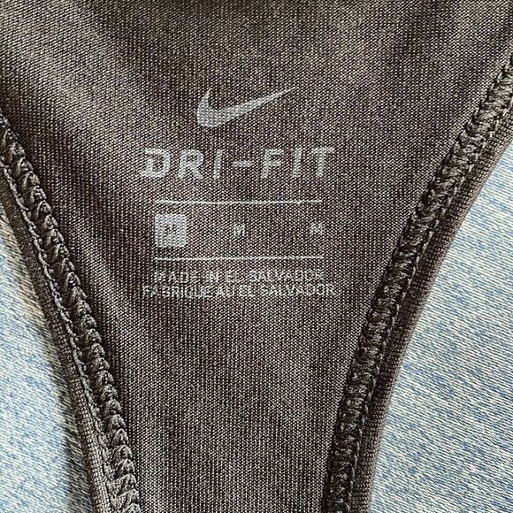 Nike Dri Fit Racerback Black Medium Tank Top NAMASTE FIT swoosh on the back - Picture 3 of 5